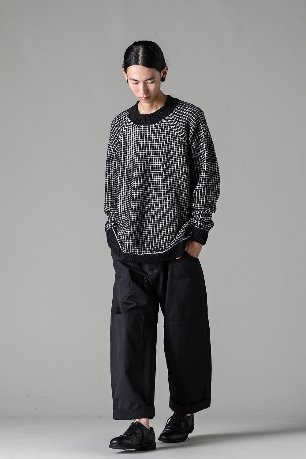 KNIT#60 Pitch Black Natural Lalin