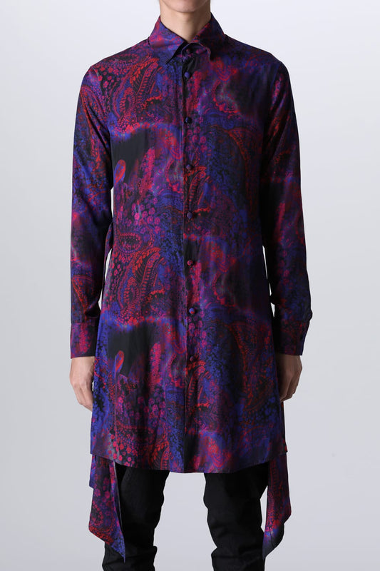 Paisley Print Flare Long Shirt