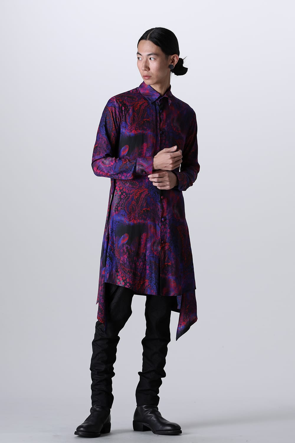 Paisley Print Flare Long Shirt