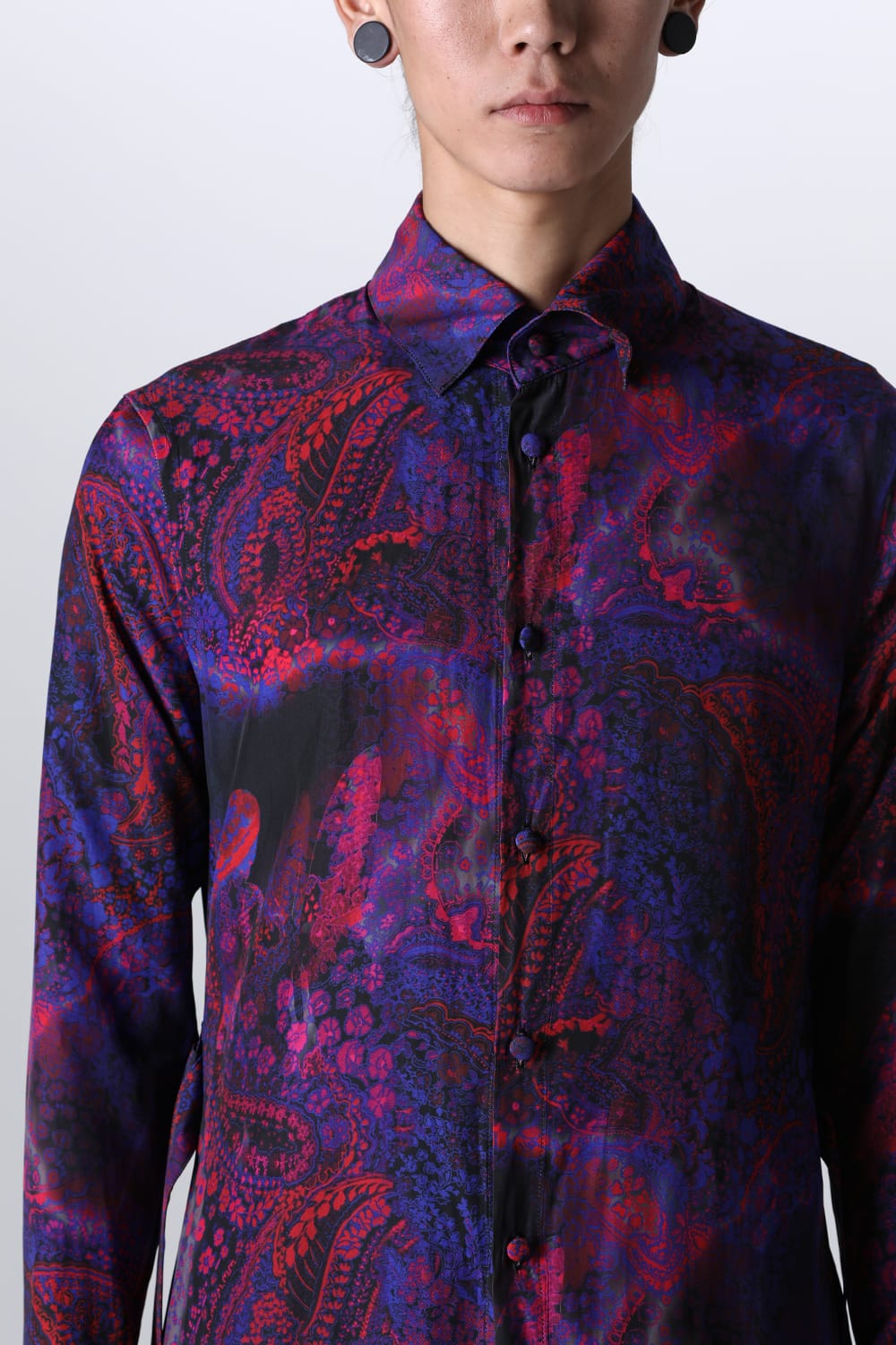 Paisley Print Flare Long Shirt