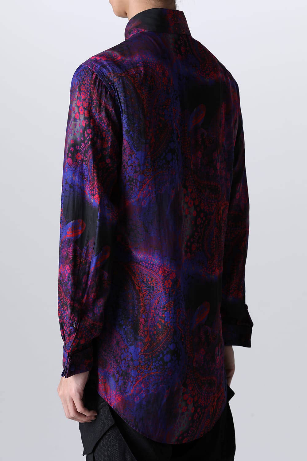 Paisley Print W-Cuffs Shirt Pink&Blue