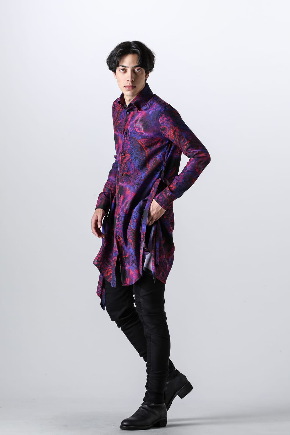 Denim & High Tension Jersey Combination Curve Pants