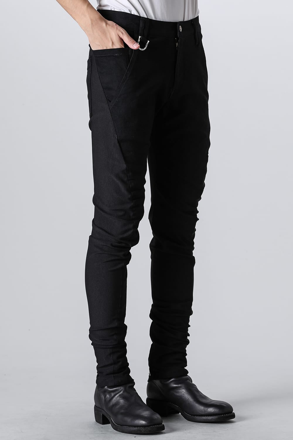 Denim & High Tension Jersey Combination Curve Pants
