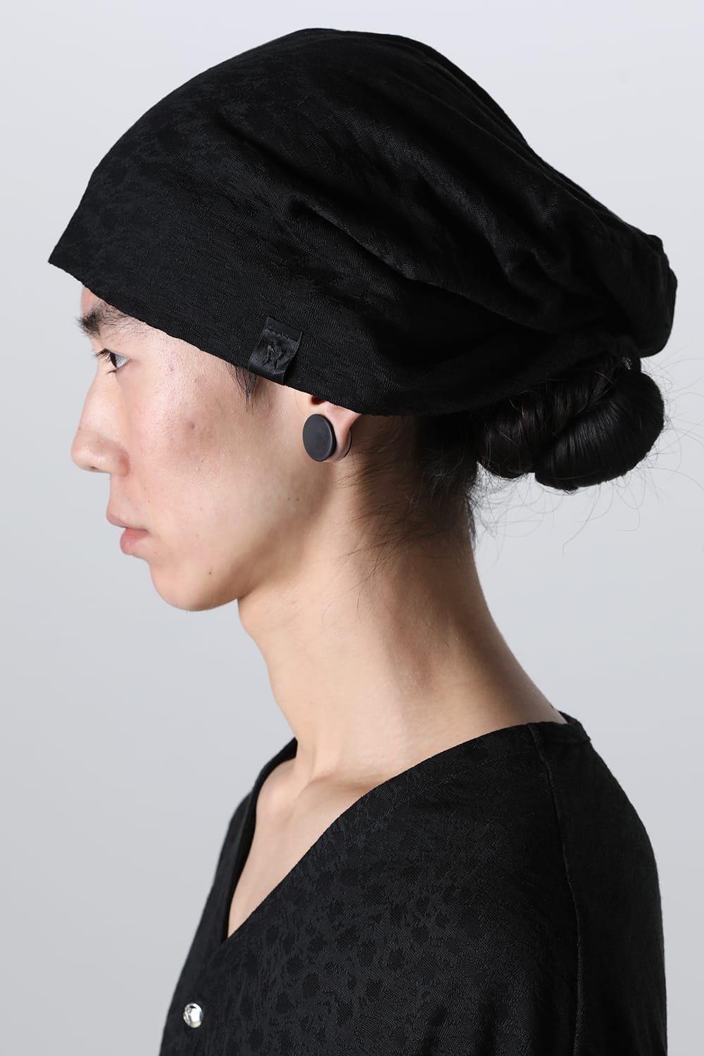 レオパードジャカードジャージー ニットキャップ