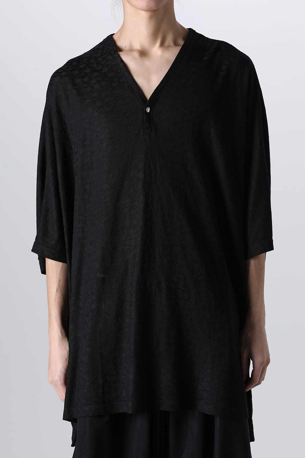 Leopard JQD Jersey Dolman Henry Neck T-Shirt