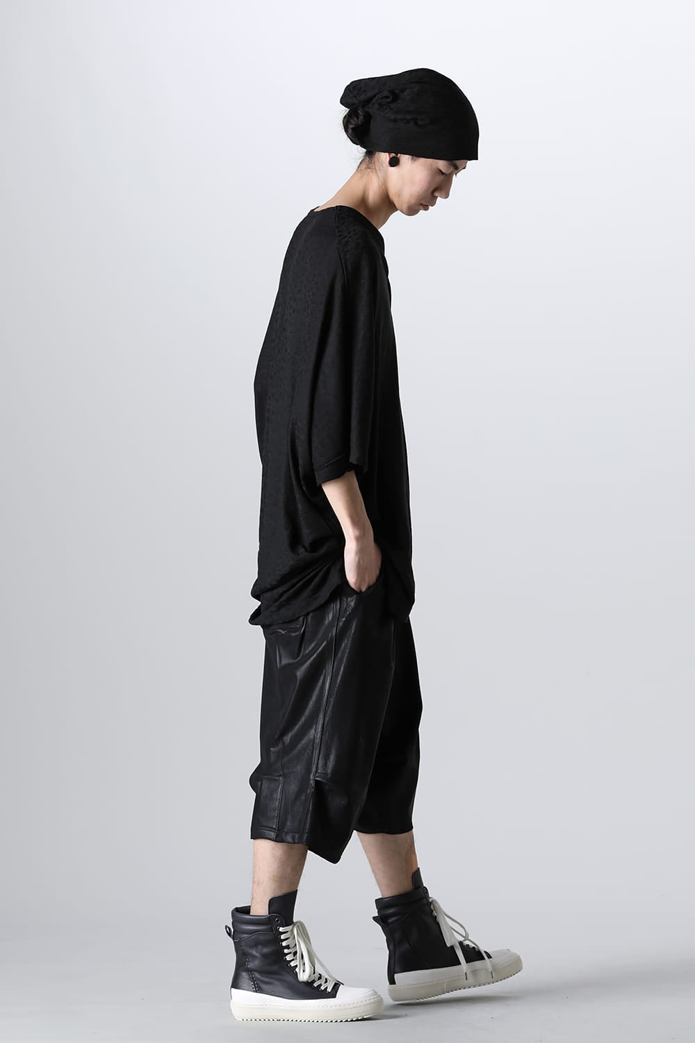 Leopard JQD Jersey Dolman Henry Neck T-Shirt