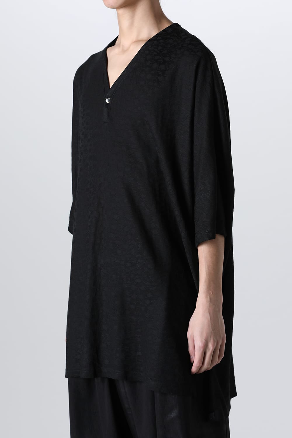 Leopard JQD Jersey Dolman Henry Neck T-Shirt