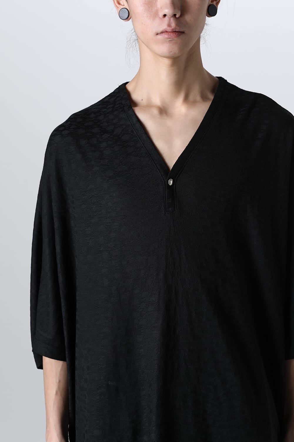 Leopard JQD Jersey Dolman Henry Neck T-Shirt