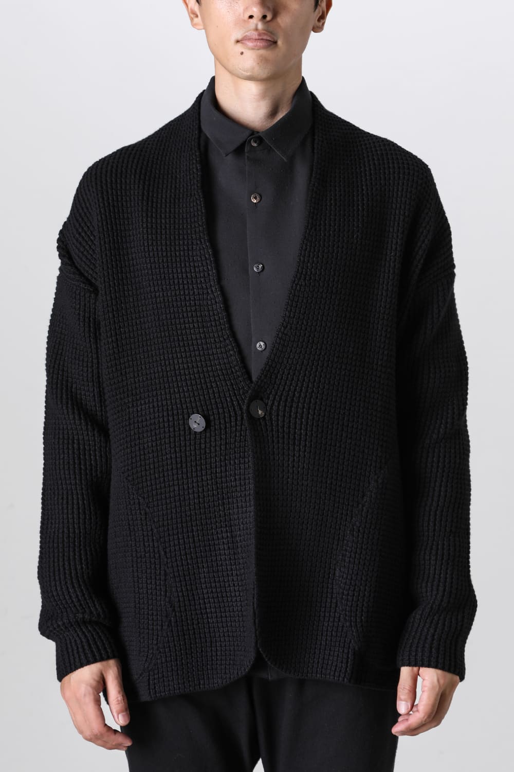 Knit cardigan cotton / cashmere Black