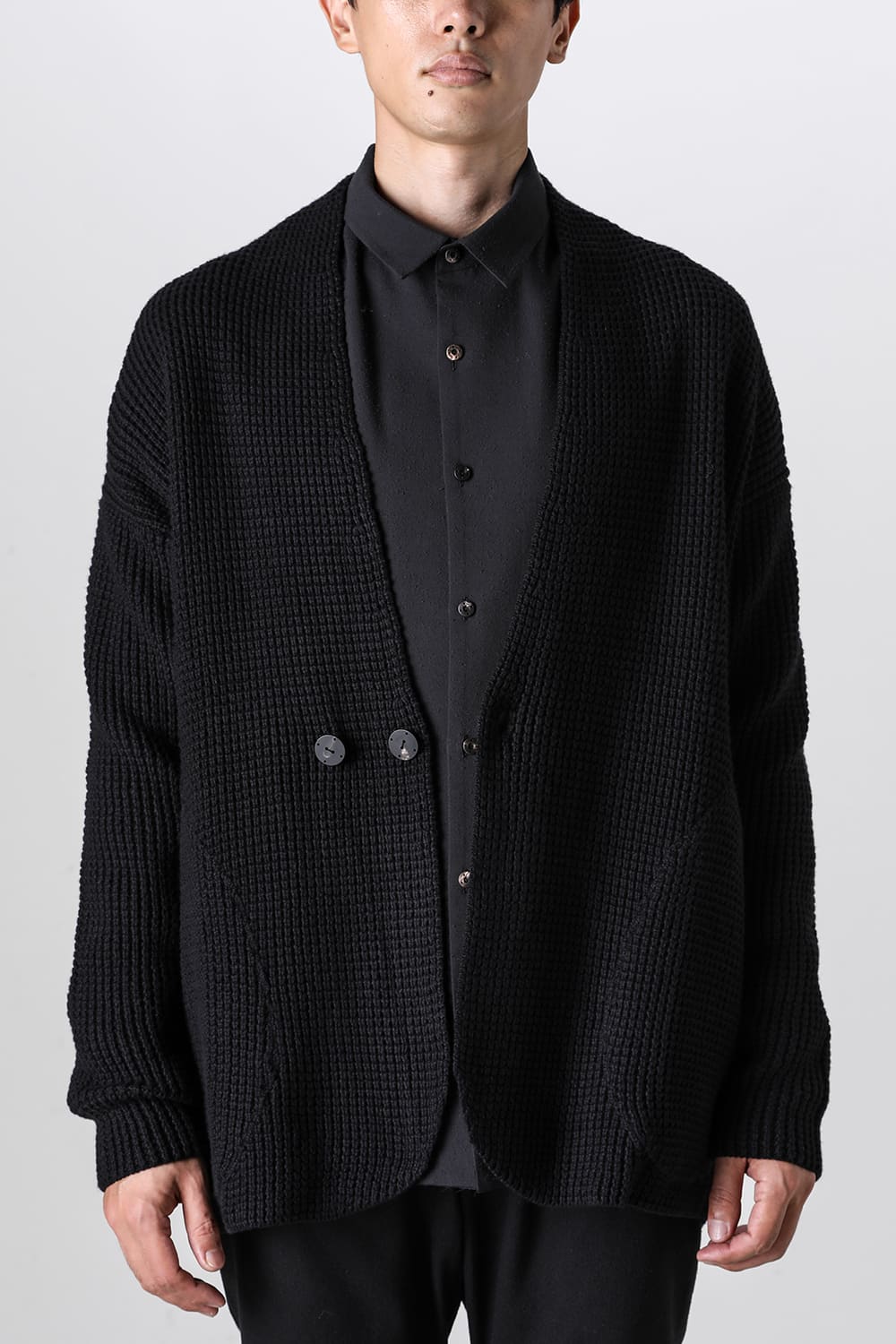 Knit cardigan cotton / cashmere Black
