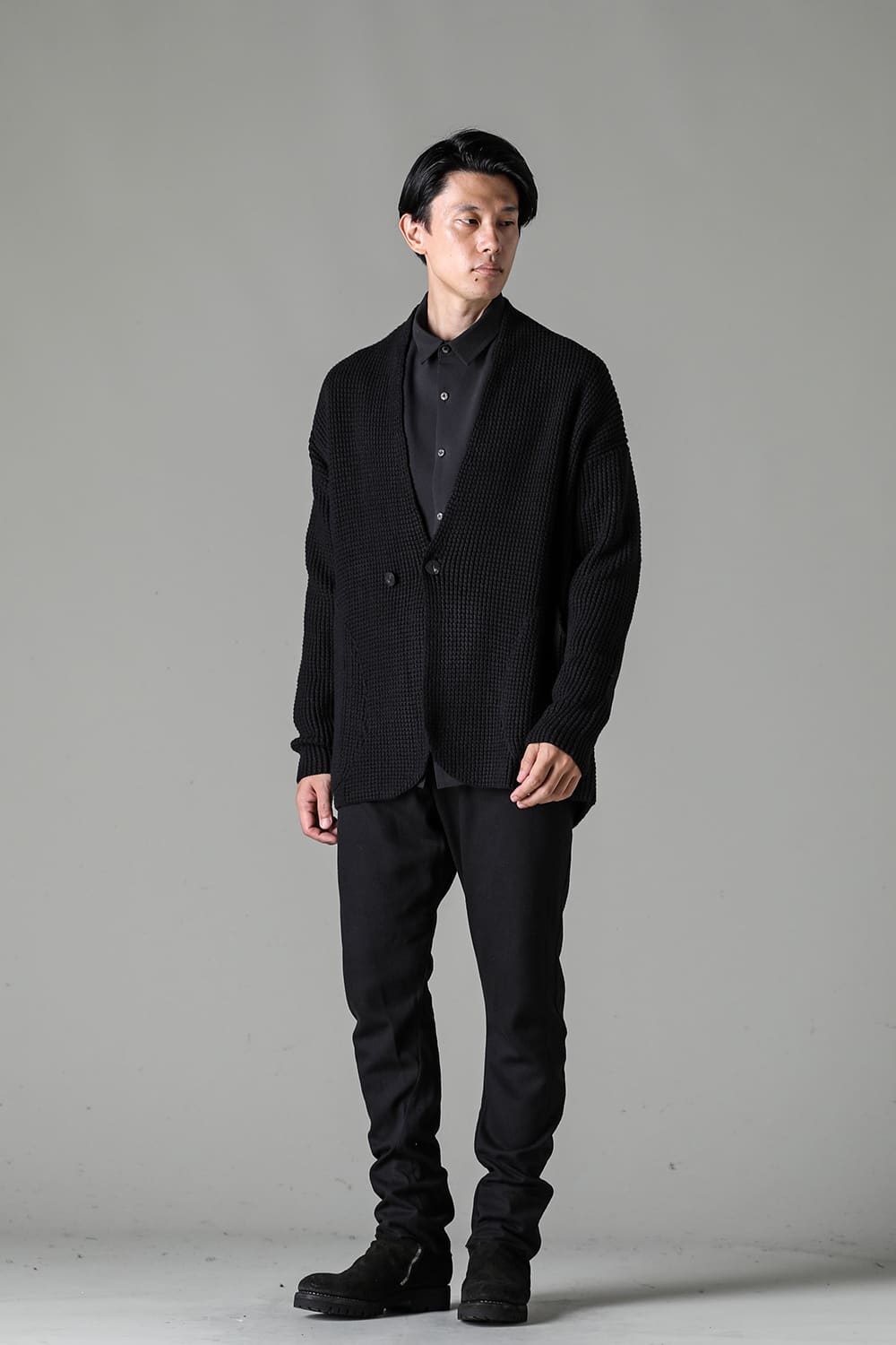 Knit cardigan cotton / cashmere Black