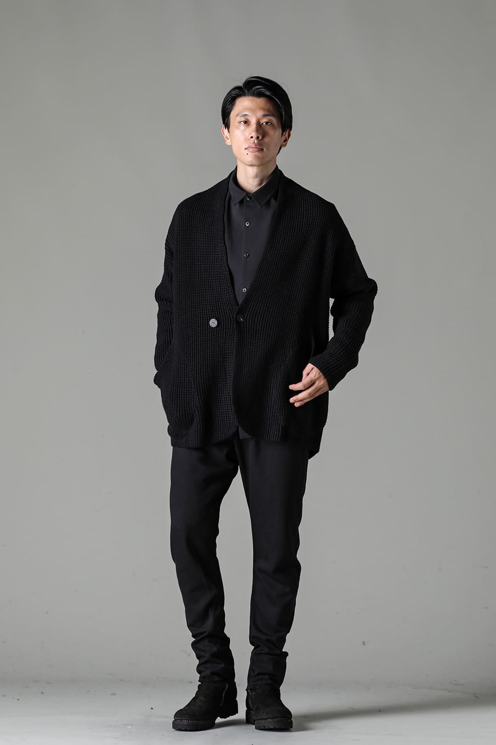 Knit cardigan cotton / cashmere Black