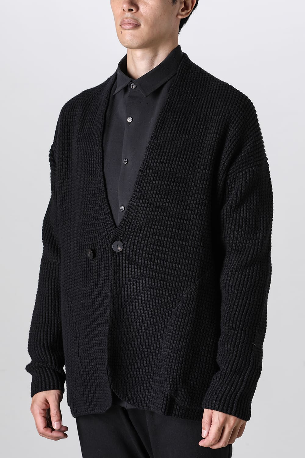 Knit cardigan cotton / cashmere Black