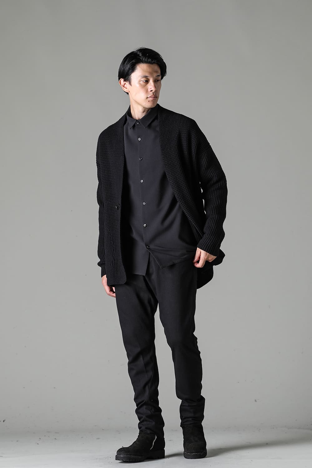 Knit cardigan cotton / cashmere Black