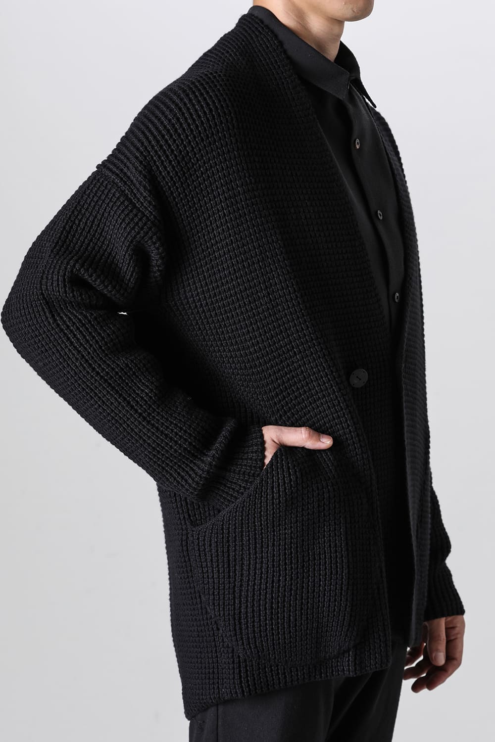 Knit cardigan cotton / cashmere Black
