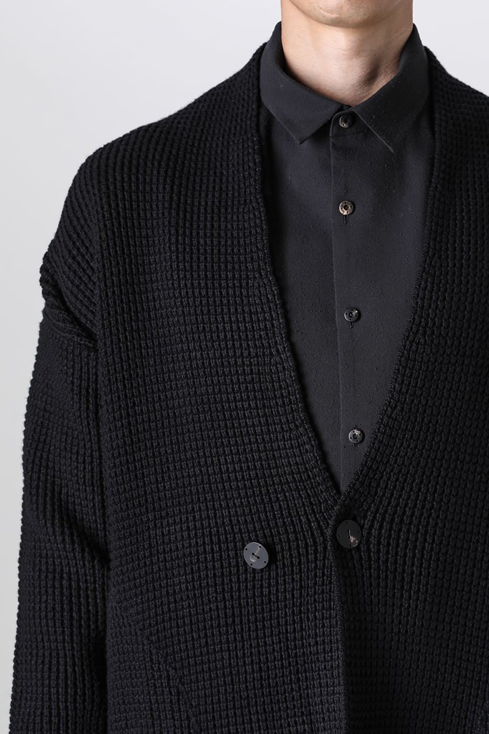 Knit cardigan cotton / cashmere Black