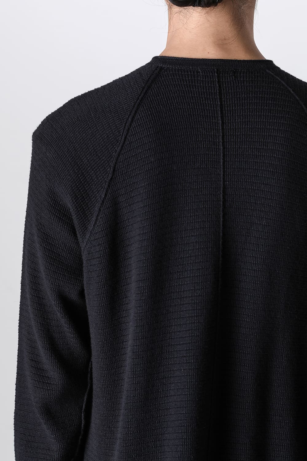 Knit long sleeve cotton / cashmere Black