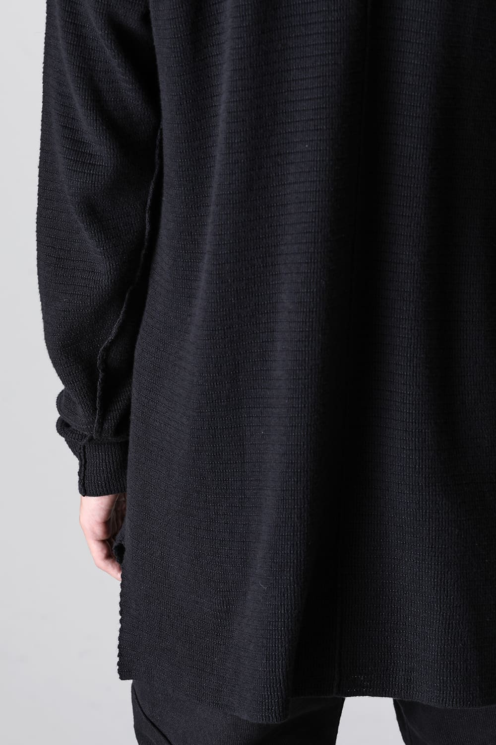 Knit long sleeve cotton / cashmere Black