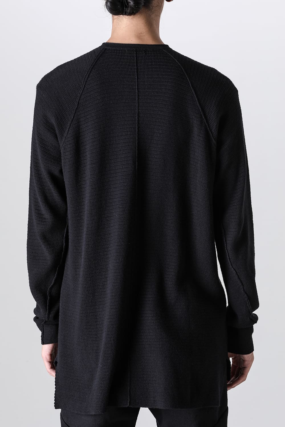 Knit long sleeve cotton / cashmere Black