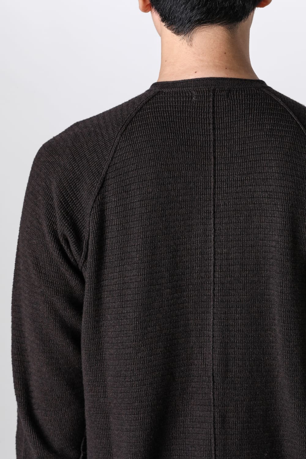 Knit long sleeve cotton / cashmere Chocolate