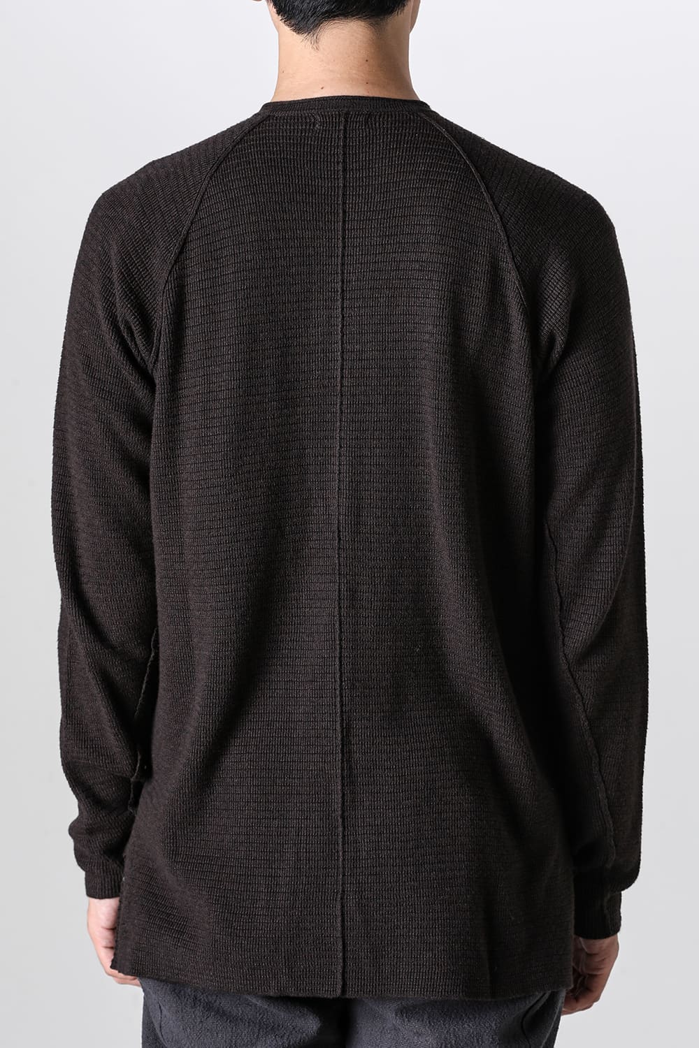 Knit long sleeve cotton / cashmere Chocolate