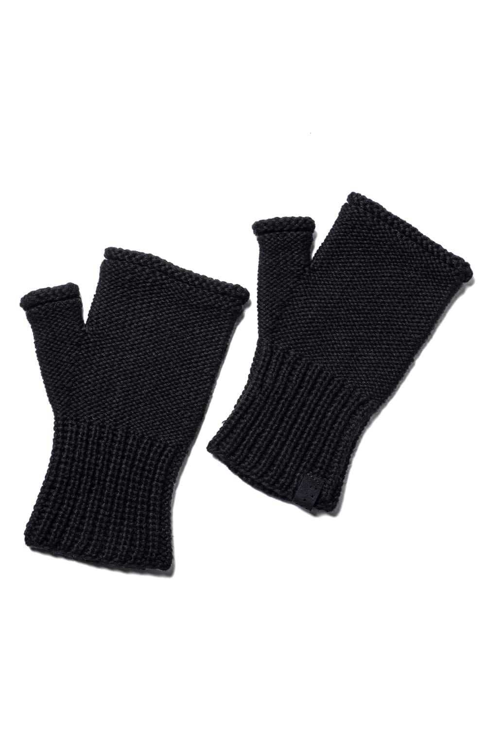 Knit glove cotton / cashmere Black
