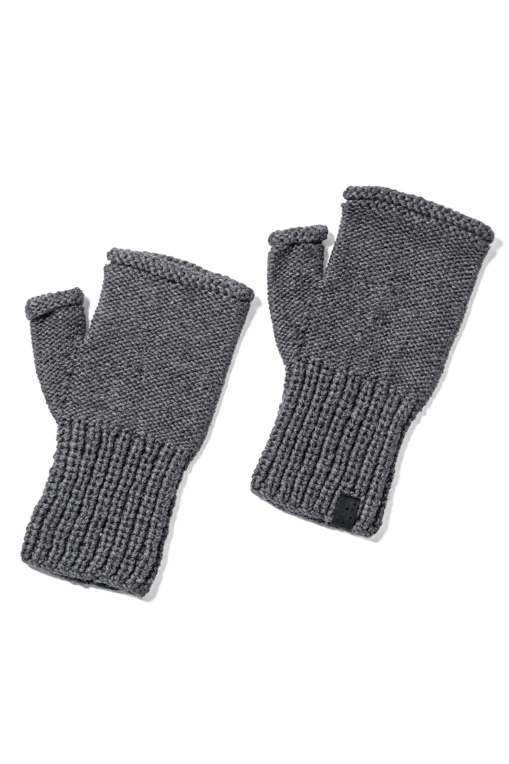 Knit glove cotton / cashmere Charcoal