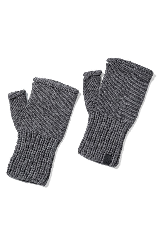 Knit glove cotton / cashmere Charcoal