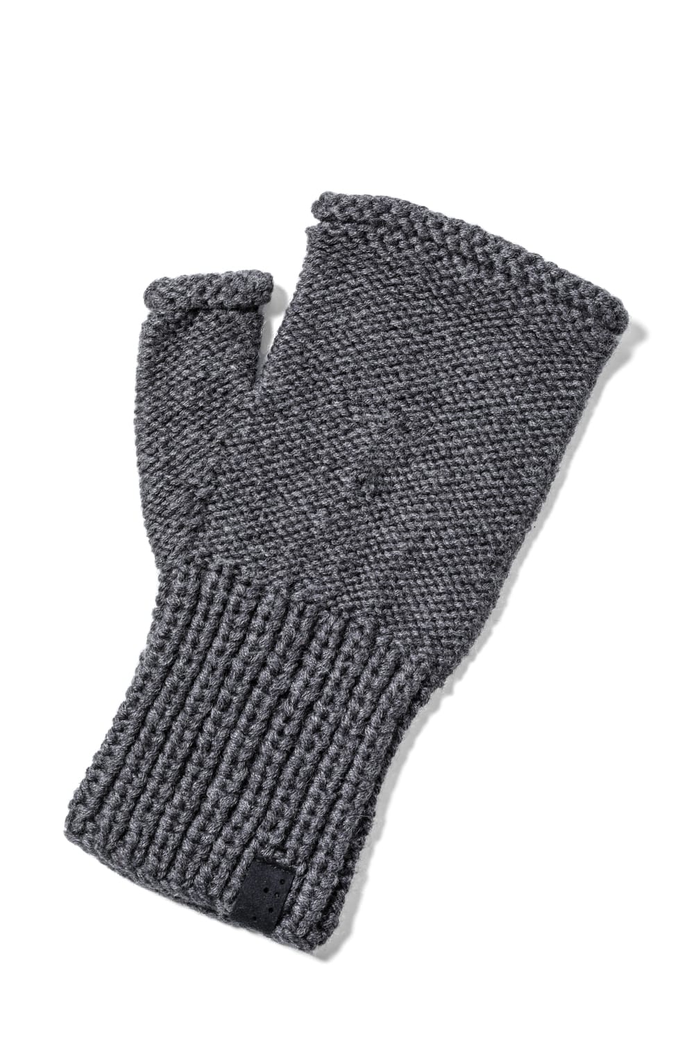 Knit glove cotton / cashmere Charcoal