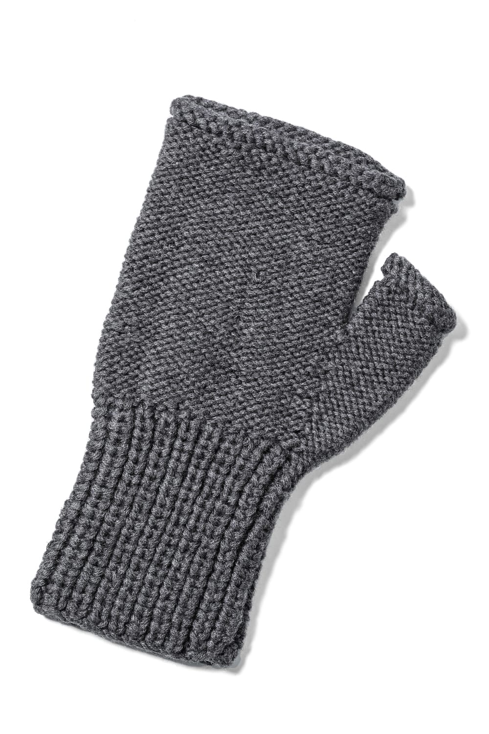 Knit glove cotton / cashmere Charcoal