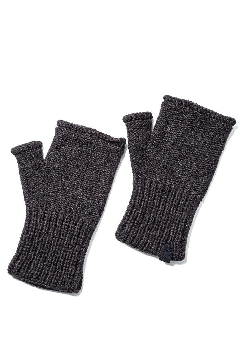 Knit glove cotton / cashmere Chocolate