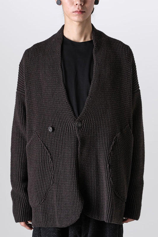 Knit cardigan cotton / cashmere Chocolate