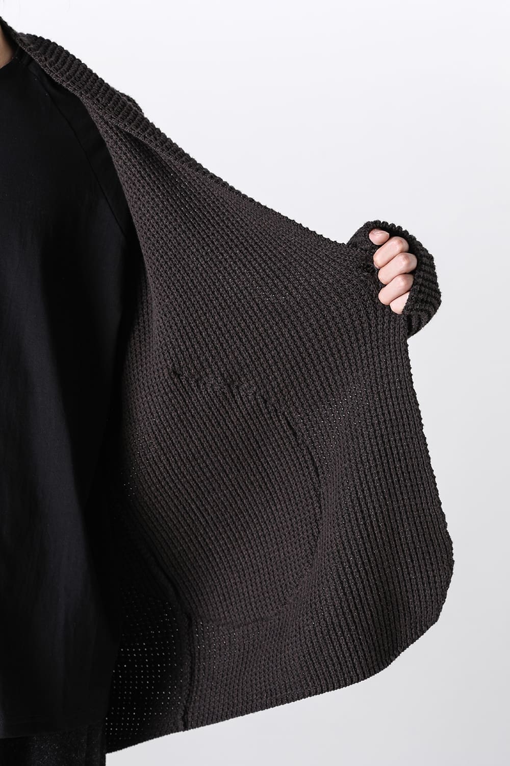 Knit cardigan cotton / cashmere Chocolate
