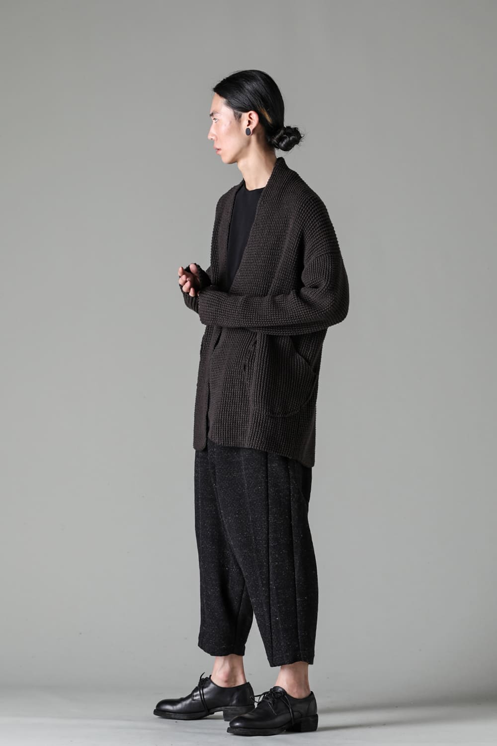 Knit cardigan cotton / cashmere Chocolate