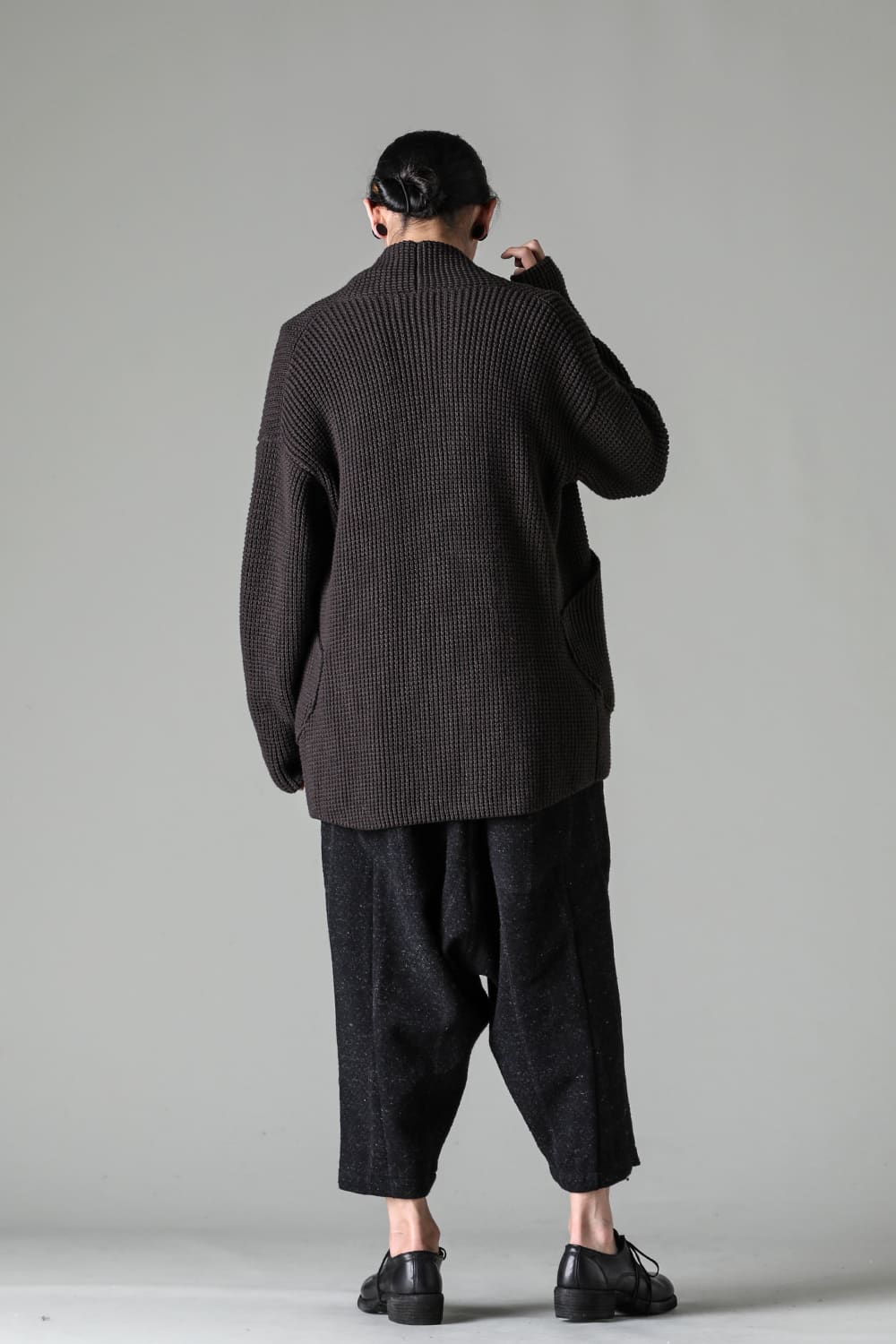 Knit cardigan cotton / cashmere Chocolate