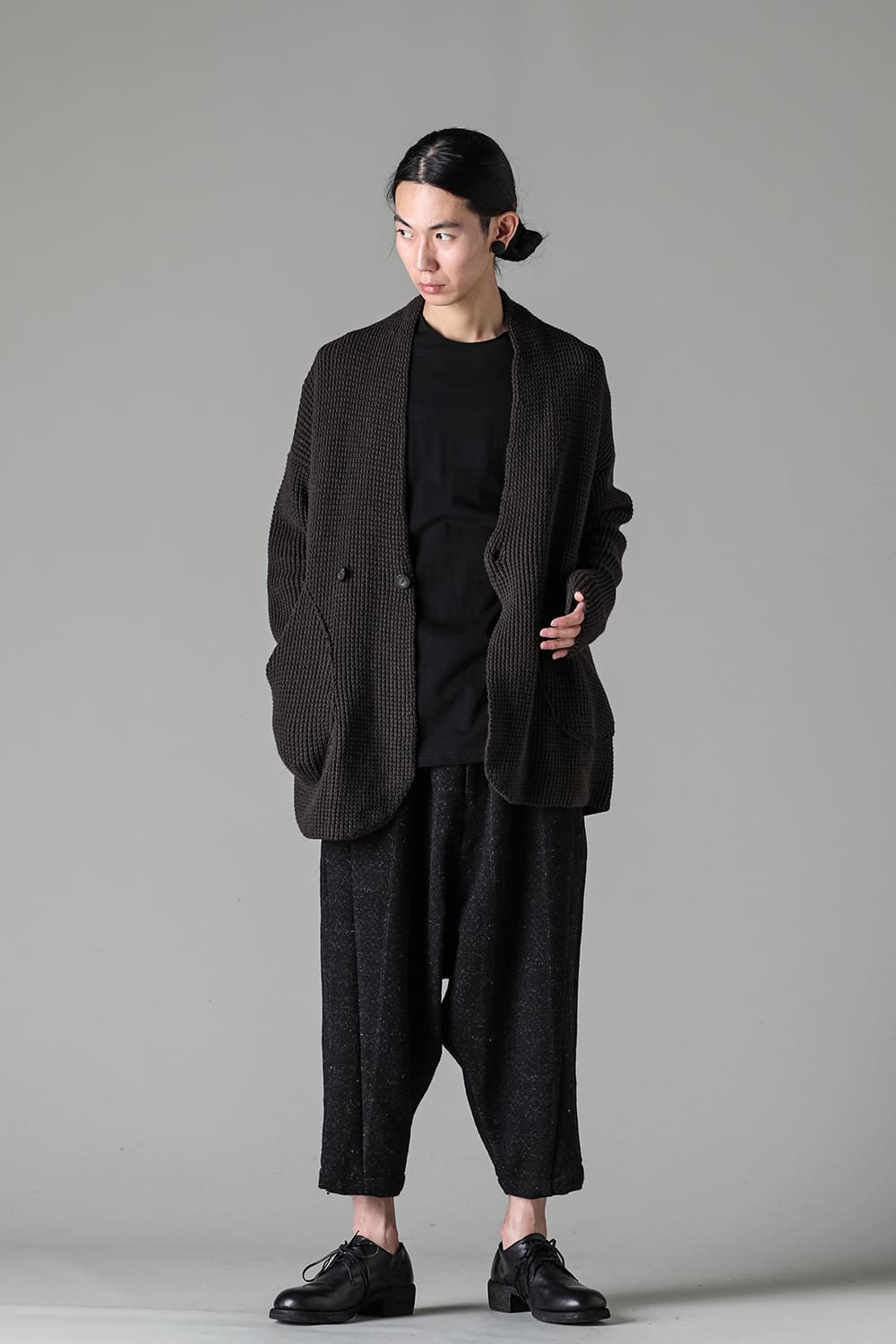 Knit cardigan cotton / cashmere Chocolate