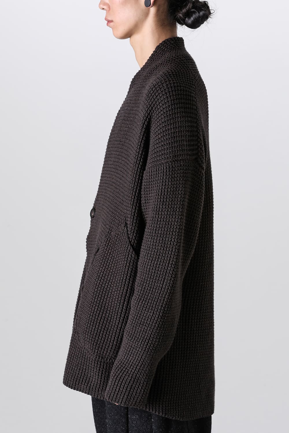 Knit cardigan cotton / cashmere Chocolate