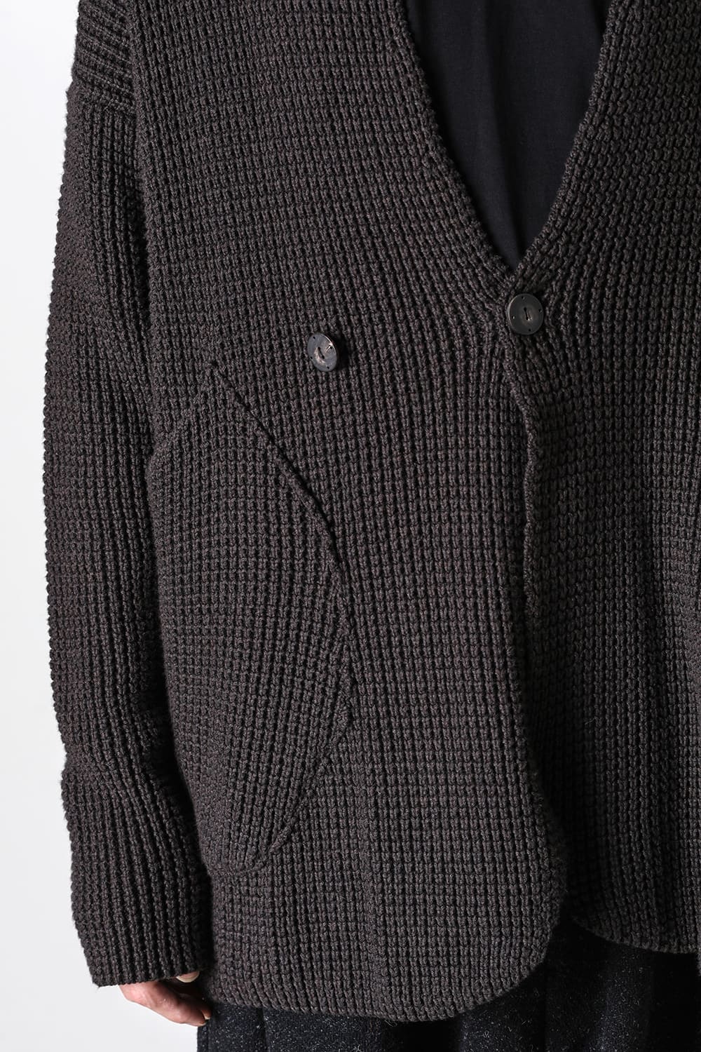 Knit cardigan cotton / cashmere Chocolate