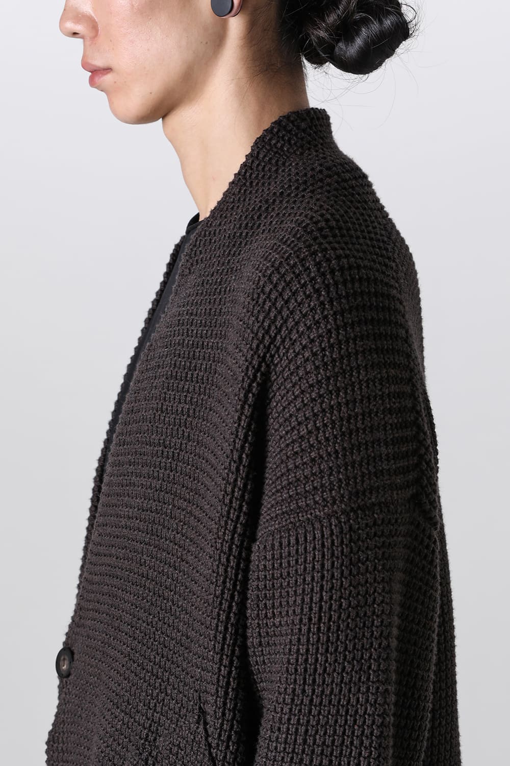 Knit cardigan cotton / cashmere Chocolate