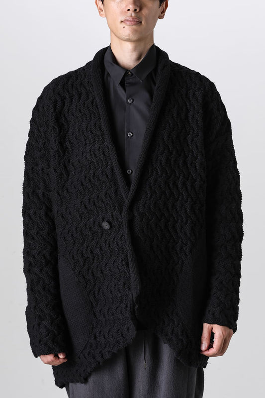 Hand made knit wool Black