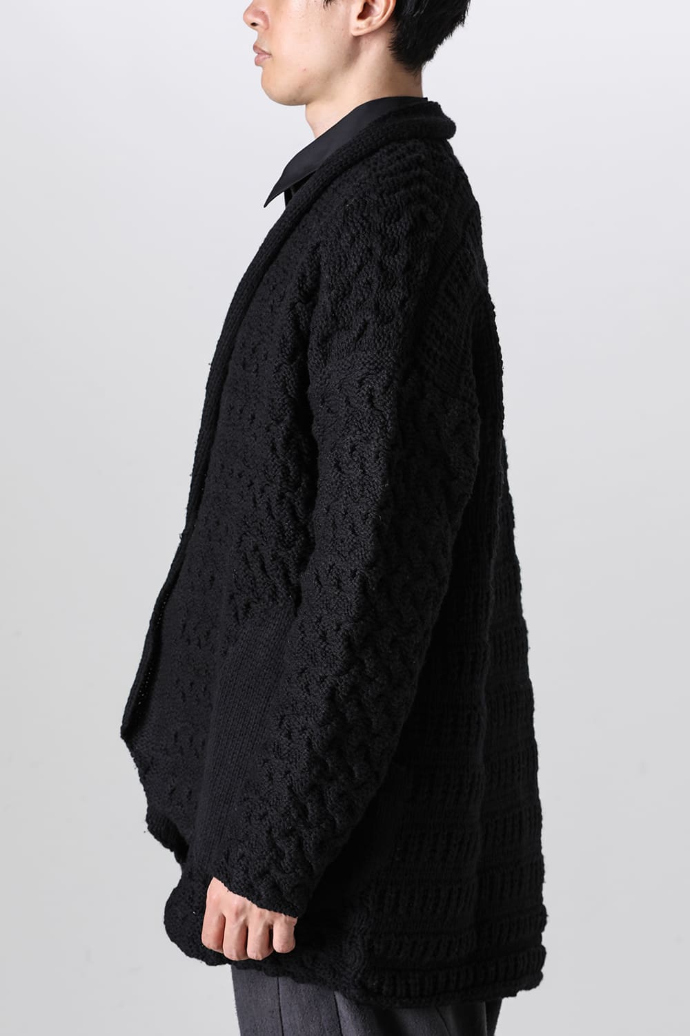 Hand made knit wool Black