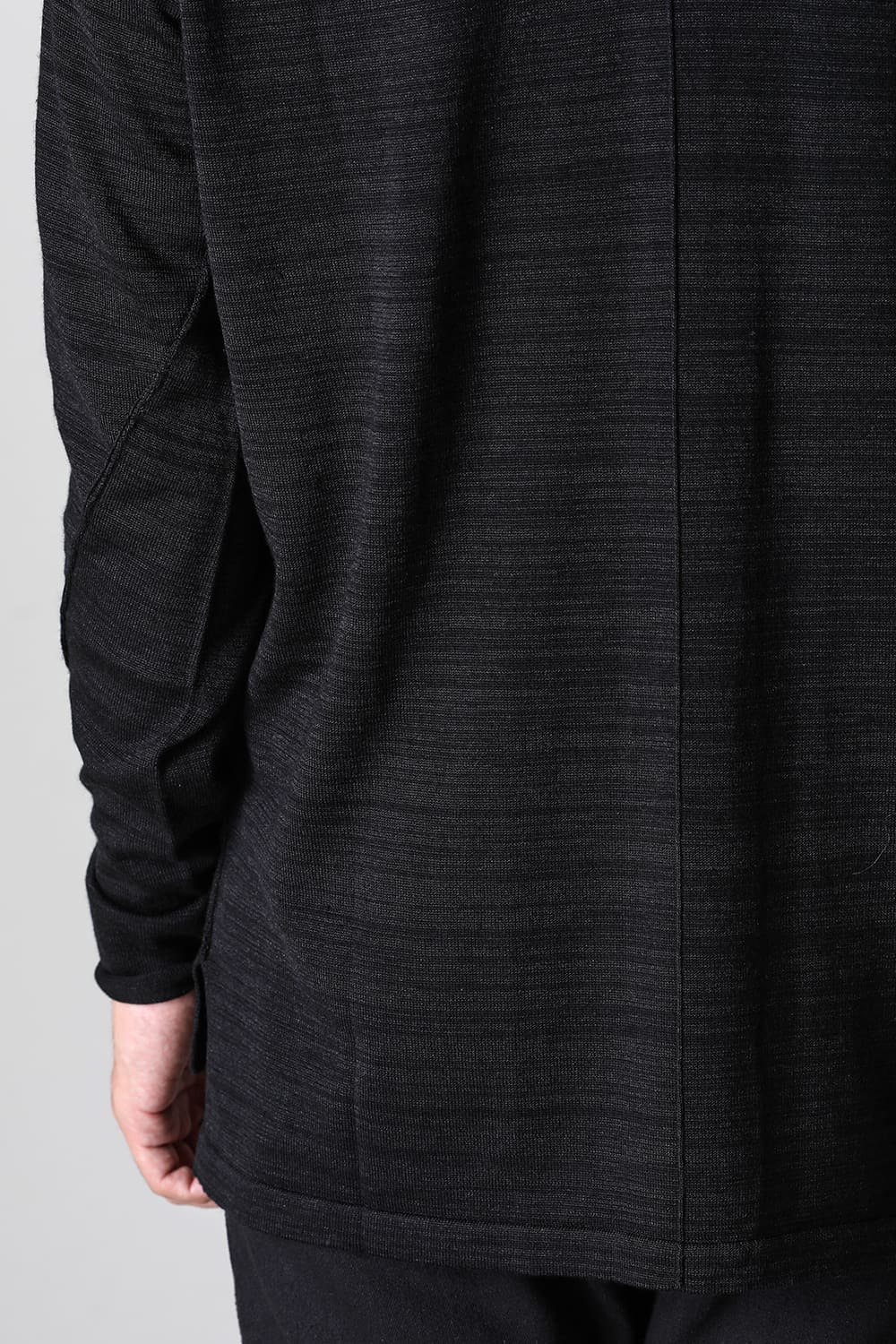 Knit long sleeve linen / wool Merange Black