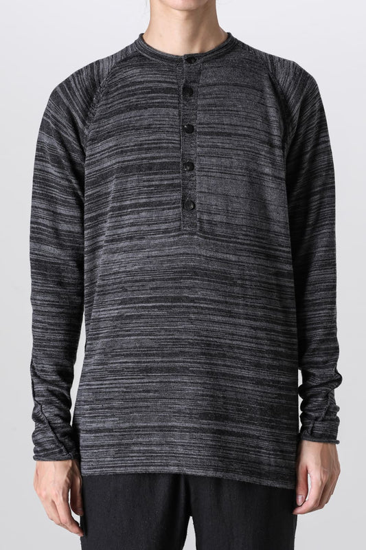 Knit long sleeve linen / wool Merange Gray