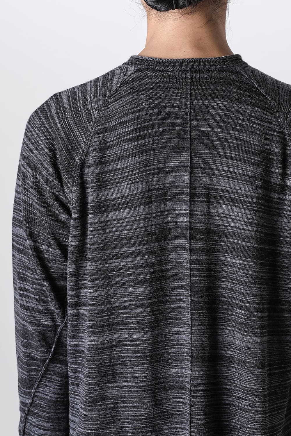 Knit long sleeve linen / wool Merange Gray