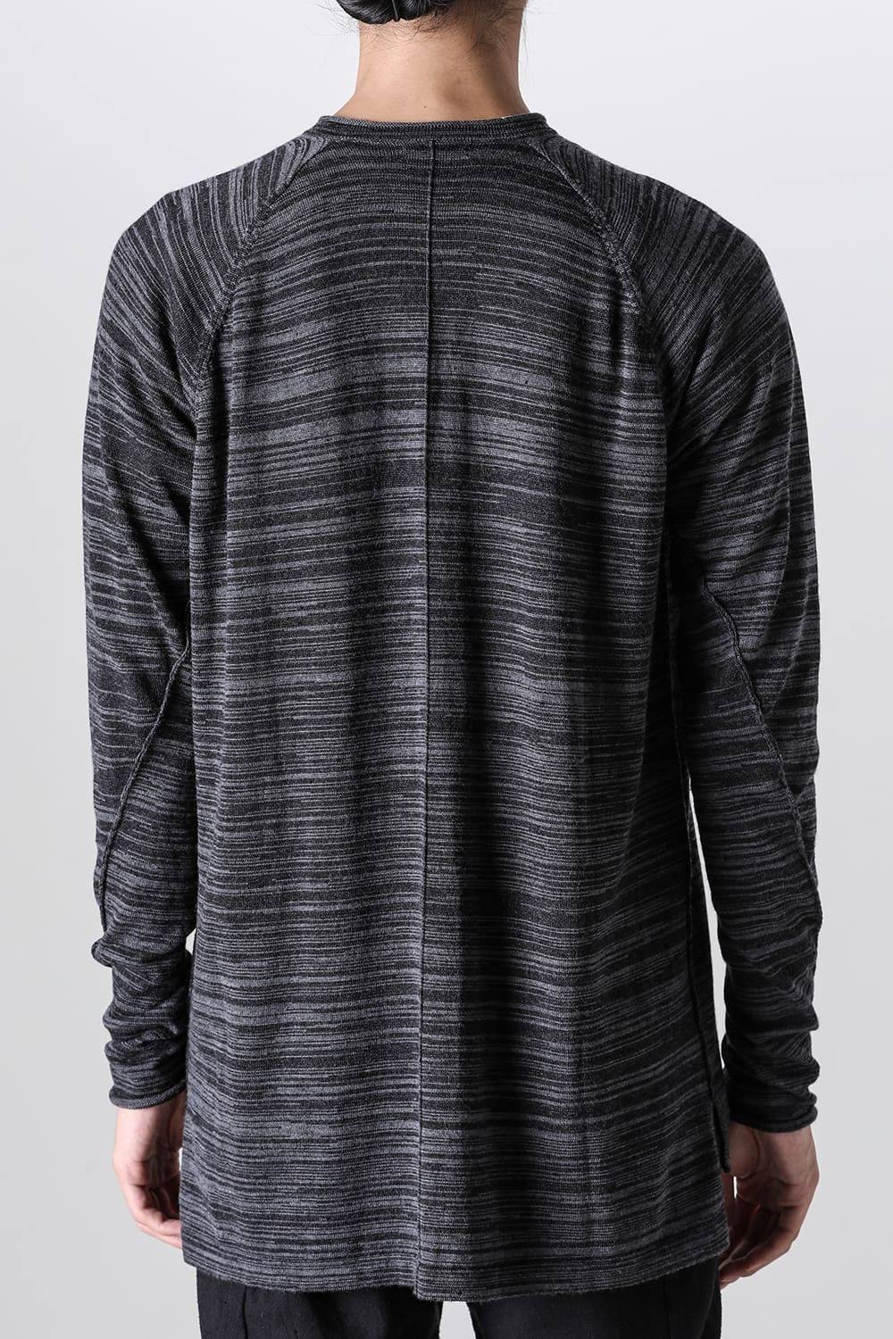 Knit long sleeve linen / wool Merange Gray