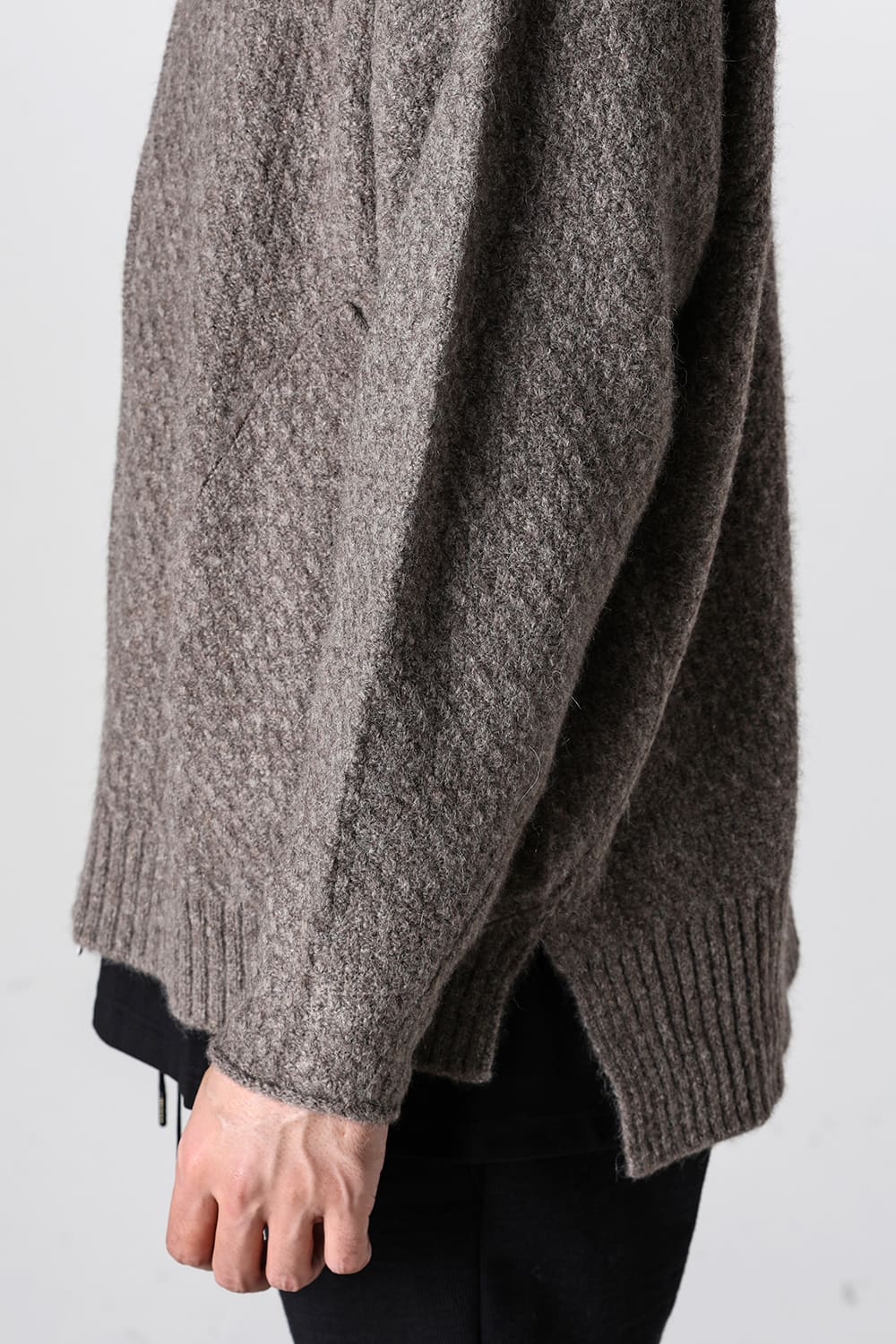 Knit jacket yak wool