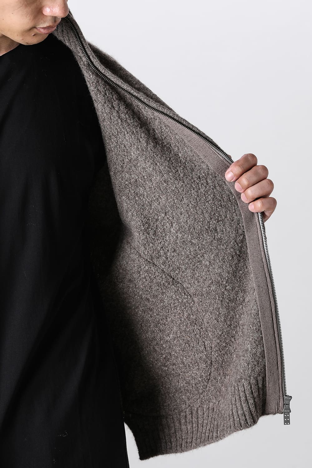 Knit jacket yak wool