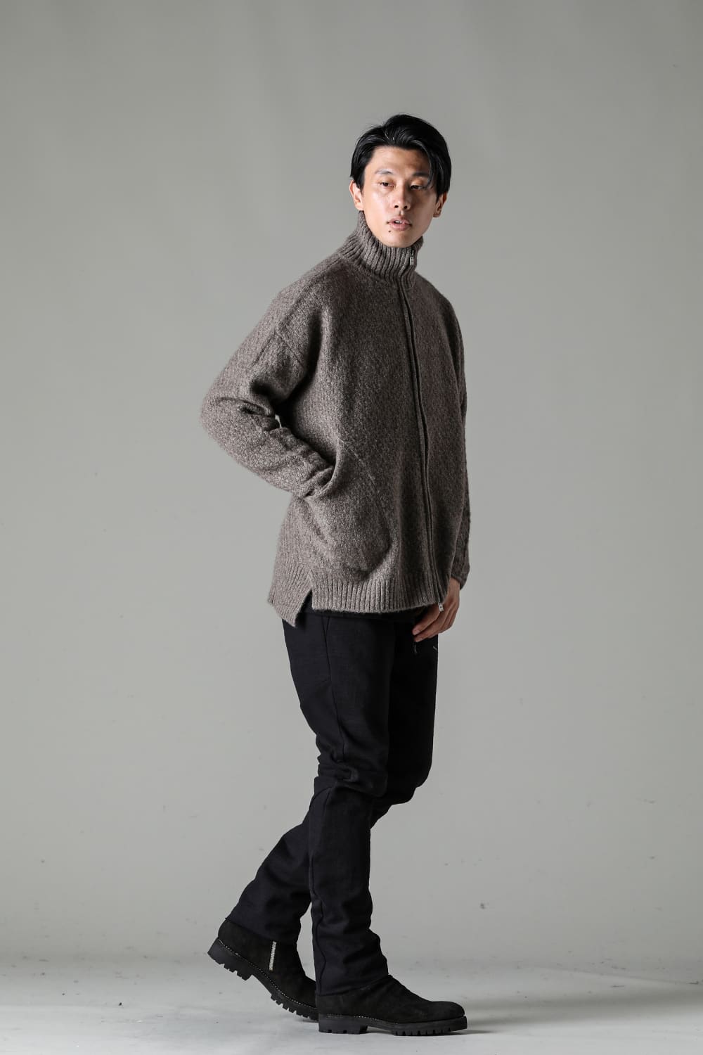 Knit jacket yak wool