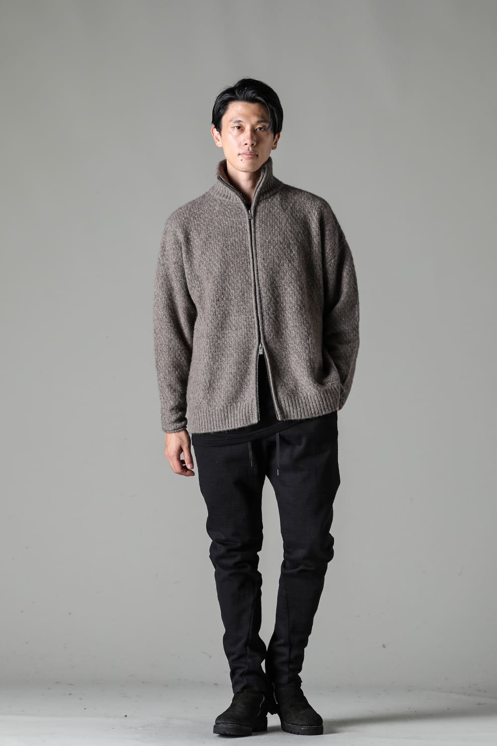 Knit jacket yak wool