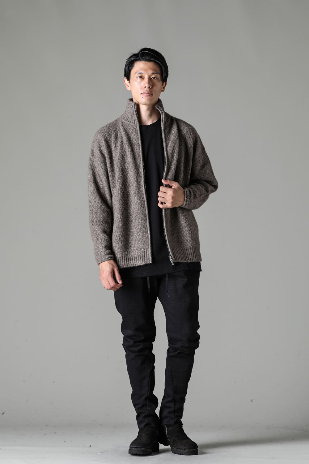 Knit jacket yak wool